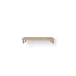 Wastafelblad Solo Wood eiken 100cm RVS 2x handdoekhouder