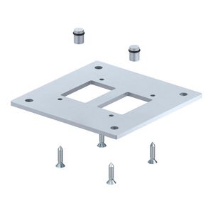 Bodemplaat v. industriezuil 250x250x8mm /kunstst