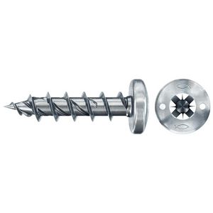 Spaanplaatschroef PowerFast 5x16mm PZ bolkop VD verzinkt VVE=200