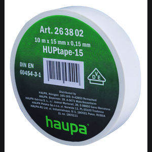 Elektro-isolatietape 15mmx10m wit VVE=10