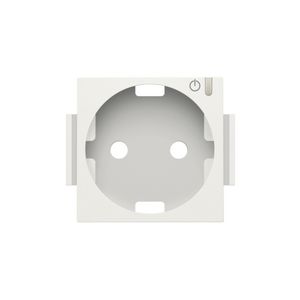 Afwerkingsset geconn. schakelbaar stopcontact+knop white