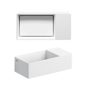 New Flush 3 fontein, rechts, aluite, met