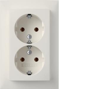 Wandcontactdoos RA 2V enkele inb.doos hoog berker S.1 mat