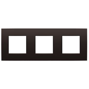 Drievoudige afdekplaat 71 mm centerafstand Niko Intense dark