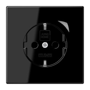 Wandcontactdoos LS990 zwart Saf.+ HOME