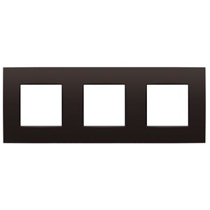 Drievoudige afdekplaat 71 mm centerafstand Niko Intense dark