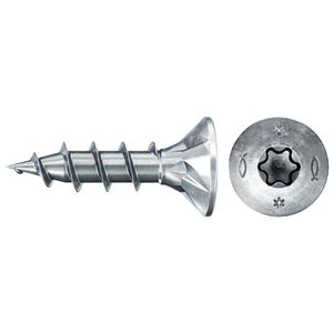 Spaanplaatschroef PowerFast 4x16mm TX verzonken kop VD verzinkt VVE=200
