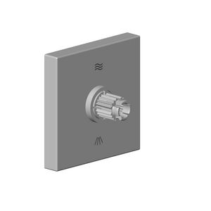 Rozet met symbolen 60x60x28mm Dark Platinum geborsteld