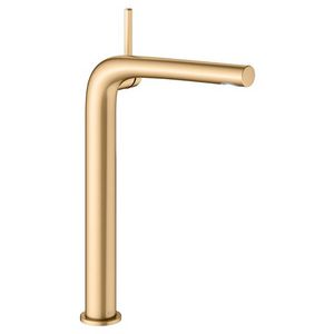 1-hendel wastafelmengkraan 290 afvoergarnituur messing geborsteld