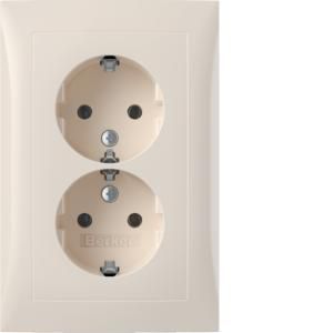 Wandcontactdoos RA 2V compact inb.doos berker S.1 wit glans