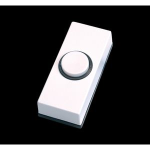 Beldrukker wit opbouwmontage blister met witte knop VVE=10