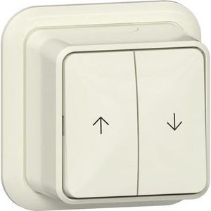 Wipjaloezieschakelaar pijlsymbolen K/P25 Opbouw creme wit