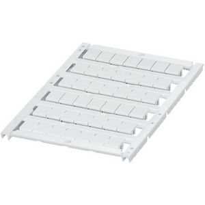 Markeerkaart Plat 6strips 8mm Ongedrukt 42 tekens Wit VVE=10