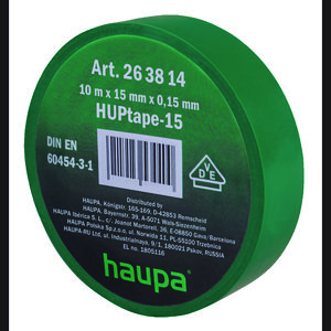 Elektro-isolatietape 15mmx10m grooen VVE=10