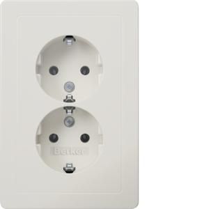Wandcontactdoos RA 2V compact inb.doos vlak berker Q.1
