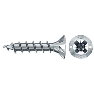 Spaanplaatschroef PowerFast 3,5x12mm PZ verzonken kop VD verzinkt VVE=1000