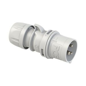 CEE-stekker / contactstop 16A 3p 50-250V DC 3h grijs IP44 Shark VVE=10