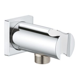 Rainshower wandaansluitbocht 1/2" met houder vierkante rozet chroom