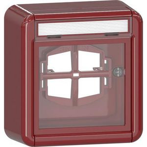 Afdekking TK + glasplaat Spatwaterd. opbouw rood