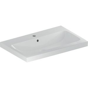 iCon Light wastafel 75x48cm met kraangat + overloop wit
