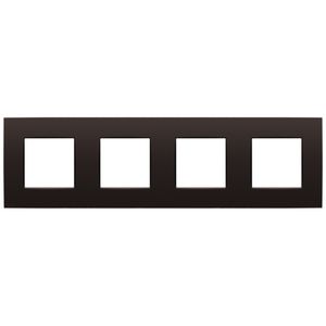 Viervoudige afdekplaat 71 mm centerafstand Niko Intense dark