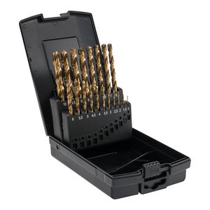 Metaalboorcassette met metaalboren DIN1869 5%cobalt  19-delig 1 t/m 10mm