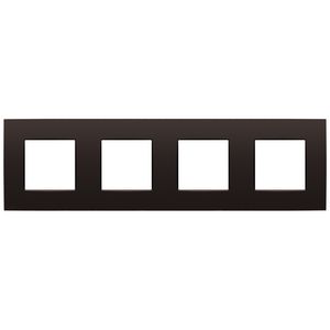 Viervoudige afdekplaat 71 mm centerafstand Niko Intense dark