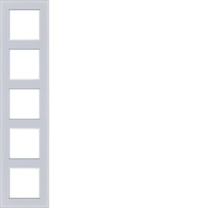 Afdekraam 5-voudig A.8 glas lichtwit mat