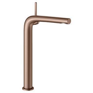 1-hendel wastafelmengkraan 290 afvoergarnituur rood goud geborsteld