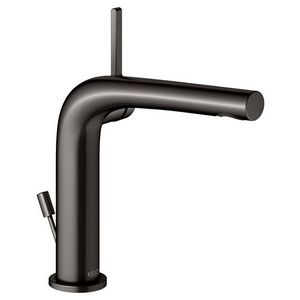 1-hendel wastafelmengkraan 150 trekstang afvoergarnituur titaanzwart