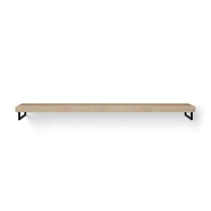 Wastafelblad Solo Wood eiken 200cm zwart 2x handdoekhouder