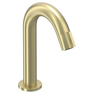 Fonteinkraan PACT gebogen staand S-size sprong 116mm geborsteld mat goud