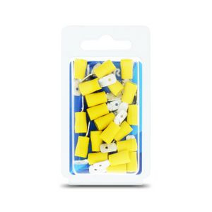 Blister a 25st. geisoleerde vlaksteker 6,3x0,8mm 4-6mm²
