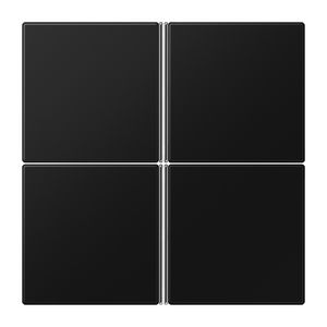 Tastafdekking F40 LS 4-voudig matzwart KNX/eNet