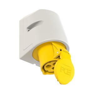 CEE opbouw wandcontactdoos 16A 3p 110V 4h geel IP44