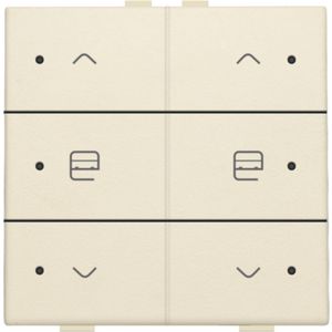 Dubbele motorsturingsbediening led Home Control cream