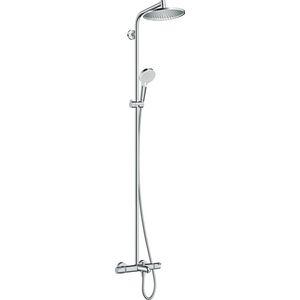 Crometta S showerpipe 240 1 straalsoort chroom met badthermostaat