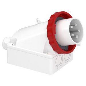 Wandcontactstop Gehoekt 3P+N+A 32A 380-415V AC 6h PratiKa