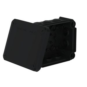 Junction box with entries 150x116x67 polypr. zwart
