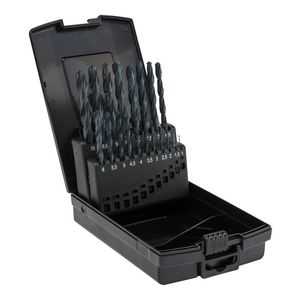 Metaalboorcassette met metaalboren rolgewalst 19-delig 1 t/m 10mm