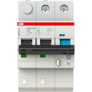 Aardlekbev. met overstroombeveiliging C Kar, 32A, 30mA, 6kA