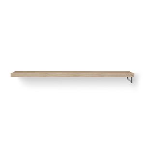 Wastafelblad Base Wood eiken 200cm RVS 1x handdoekbeugel RE.