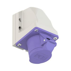 CEE opbouw wandcontactdoos 16A 2p 24V paars IP44 Twist