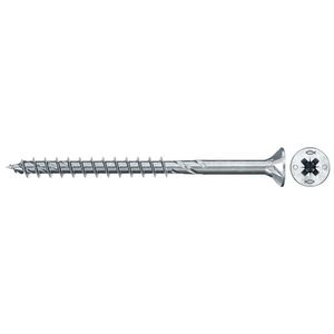 Spaanplaatschroef PowerFast 4,5x60mm PZ verzonken kop verzinkt VVE=100