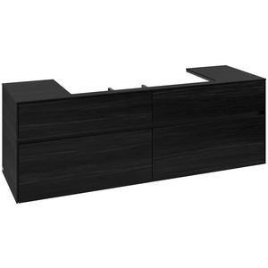 Wastafelonderkast Collaro 1600x548x500mm Black Oak C03100AB