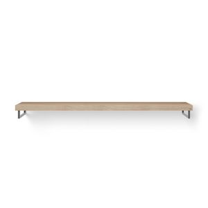 Wastafelblad Solo Wood eiken 200cm RVS 2x handdoekhouder
