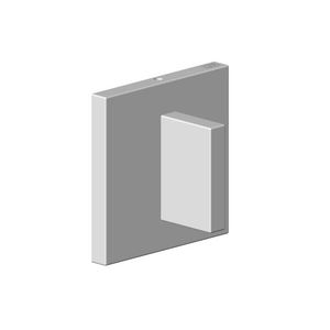 Greep v. 2-weg/3-weg omst. 80x80x45mm Dark Platinum gebors.
