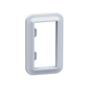 Flensplaat wandgoot GGK UK afwerkr. 4-z 62x62/4 wit RAL9010