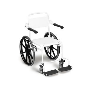 Douchestoel zelfrijder HT-bekleding hoog RVS gepolijst