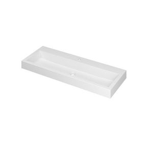 INK Momento Wastafel Polystone 1 kraangat Mat wit 120x45